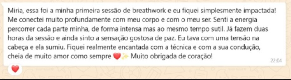 Testimonial from a woman after her first Breathwork session